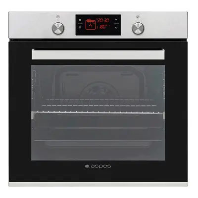 Horno Multifunción - Aspes AHM10800DCX, 60 cm, Limpieza Vapor, Cortina aire, Inox