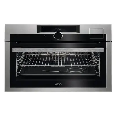 Horno Multifunción - AEG KSE998290M, 45 cm, Sonda Térmica, Vapor, Inox