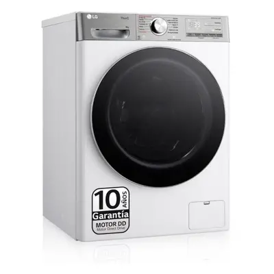 Lavadora Libre Instalación - LG F4WR9009A2W, 9 kg, 1400 rpm, Blanco, Vapor Wifi IA