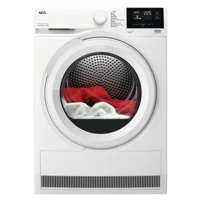 Secadora Condensación - AEG TR718A2OB, Bomba de Calor, 8 kg, Blanco