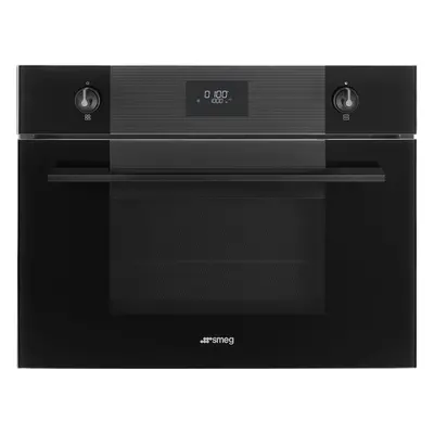 Horno Microondas - SMEG SO4101M1B3, Negro, 45cm