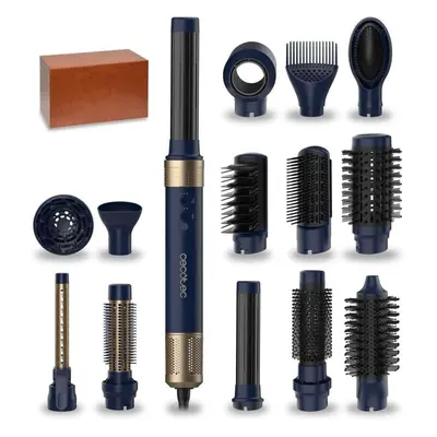 Moldeador de Pelo - CECOTEC Bamba CeramicCare AirGlam Blue 14 in1, 14 piezas