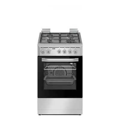 Cocina de Gas - SVAN SKM4500X, inox con horno, 4 fuegos