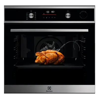 Horno Multifunción - Electrolux COP846X1, 60 cm, Pirólisis, Vapor, Sonda, Cristal Negro