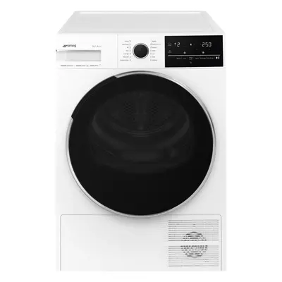 Secadora Condensación - Smeg DNP93SLES, Bomba de Calor, 9 Kg, Blanco