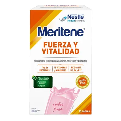 meritene fuerza y vitalidad fresa 15 sobres