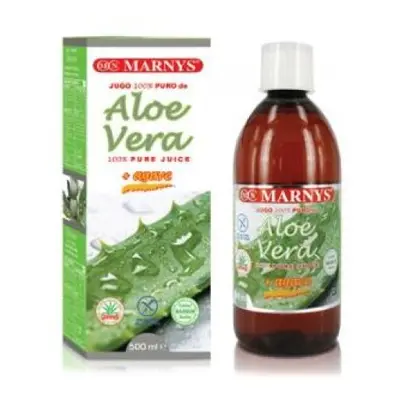 jugo de aloe vera y agave puro 500ml.