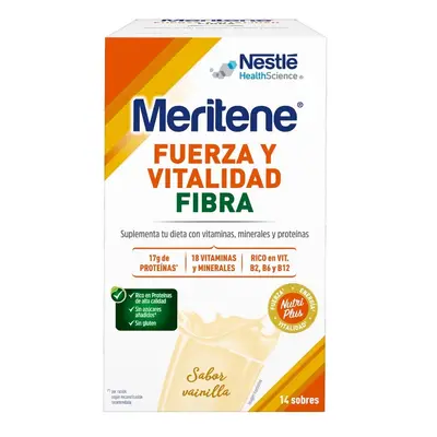 meritene fuerza y vitalidad fibra vainilla 14 sobres