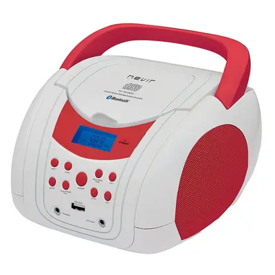 Radio CD NEVIR NVR-483UB Blanco Rojo