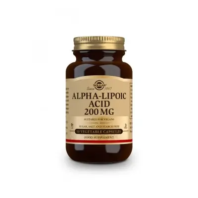 Solgar Acido Alfa Lipoico 200mg 50 Capsulas Vegetales