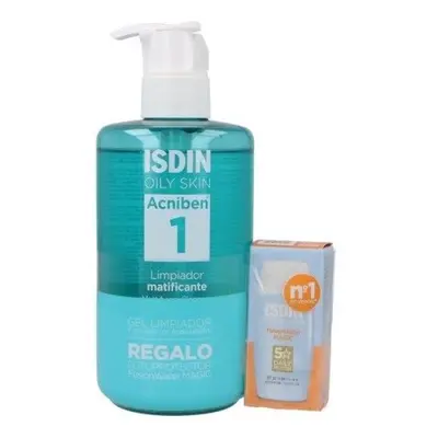 Pack Isdin Acniben Gel Limpiador 400ml + Fusion water Spf50 10ml