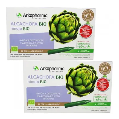 Arkofluido Alcachofa Hinojo Bio 20 + 20 Ampollas