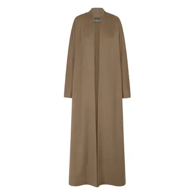 Misia, abrigo en lana virgen avellana