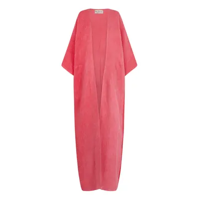 Lupe, abrigo en lino maltinto a rayas rosa