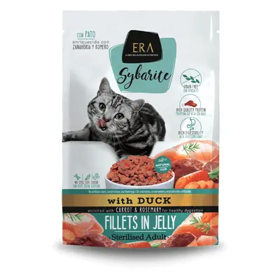Alimento Húmedo ERA Sybarite Sterilised Adult para Gatos Esterilizados de Pato con Zanahoria y R