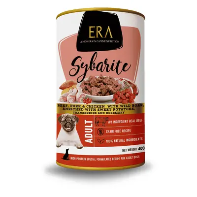 Alimento Húmedo ERA Sybarite de Ternera, Cerdo y Pollo con Jabalí para Perros