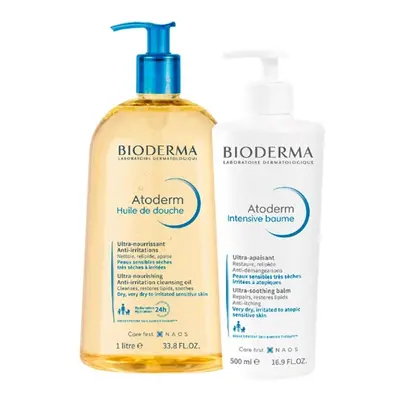 Pack Atoderm Bioderma Intensive Baume 500 Ml Y Aceite De Ducha 1 Litro