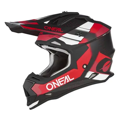 Casco de Cross 2SRS Spyde rojo, negro y agua O'Neal