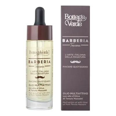 Aceite multifuncional para piel y barba con aceite de oliva de Palatul Massaini Barberia Toscana, 30 ml, Bottega Verde