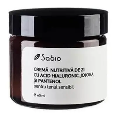 Crema nutritiva de día con ácido hialurónico, jojoba y pantenol, 60 ml, Sabio
