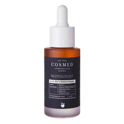 Cosmed Skinologist, suero con retinol 0,5%, bacuchiol, ácido hialurónico y péptidos, 30 ml