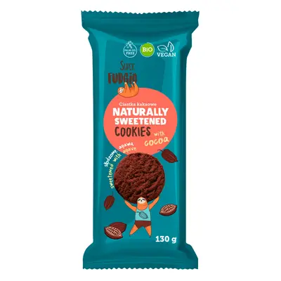 Galletas ecológicas con agave y cacao, 130 g, Super Fudgio