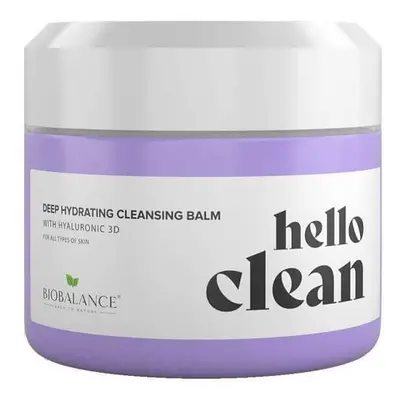Bálsamo limpiador facial 3 en 1 con ácido hialurónico, para pieles normales o secas, Hello Clean, Bio Balance, 100 ml