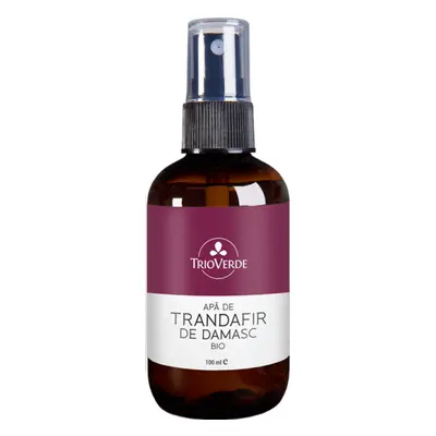 Spray de agua de rosas de Damasco bio, 100 ml, Trio Verde