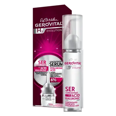Suero de ácido hialurónico 6% Gerovital H3 Evolution, 10 ml, Farmec