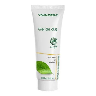 Gel de ducha antibacteriano con aloe vera y árbol del té, 250 ml, Vivanatura