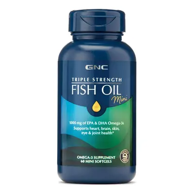 Gnc Triple Strength Fish Oil, Mini Cápsulas de Aceite de Pescado, 60 Cps