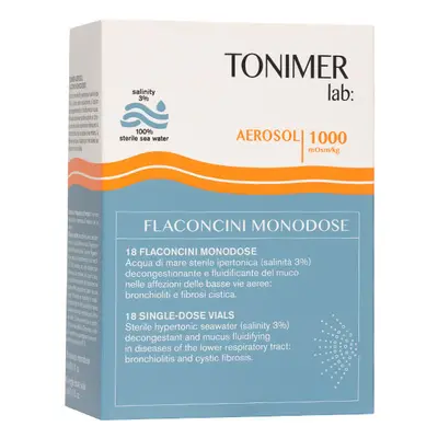 Agua de mar, Aerosol 1000 mOsm/Kg, 18 viales x 3 ml, Tonimer