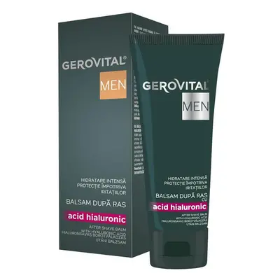 Bálsamo para después del afeitado con ácido hialurónico Gerovital Men, 100 ml, Farmec