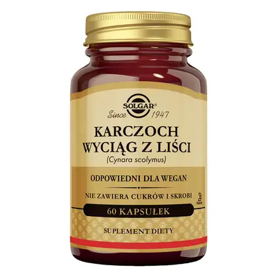 Solgar Alcachofa, extracto de hoja, 60 cápsulas vegetales