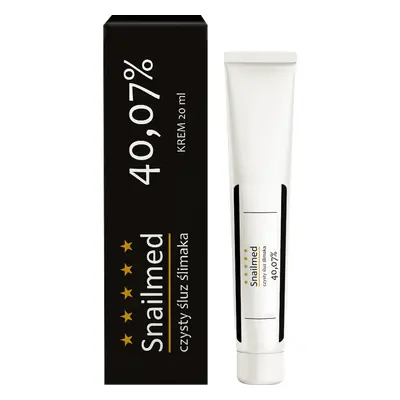 Snailmed Moco de Caracol Puro 40,07%, crema facial antiedad Perla Negra con moco de caracol natural y ácido hialurónico, 20 ml