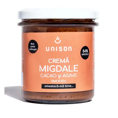 Crema de almendras con cacao y agave, 300 g, Unison