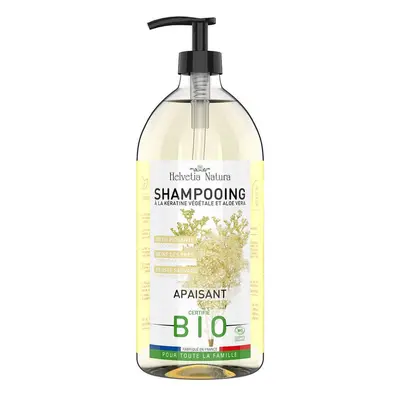 Helvetia Natura Champú Calmante Ecológico Con Queratina Vegetal y Aloe Vera 1L