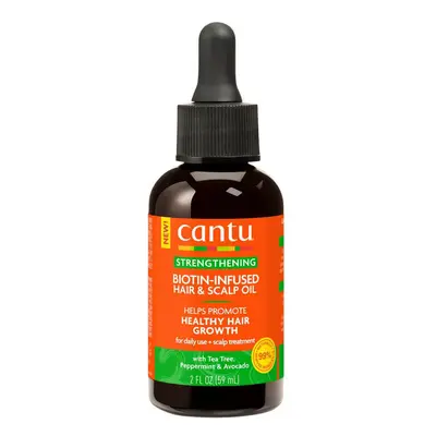 Aceite para cabello y cuero cabelludo con biotina, infusión de romero, té verde y aguacate, 59 ml, Cantu