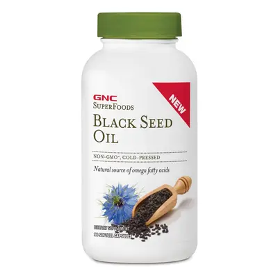 Gnc Superfoods Aceite de Semillas Negras, Aceite de Semillas de Alcaravea Negra, 90 Cps
