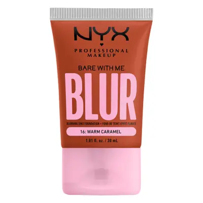 Nyx Professional MAKEUP Base de maquillaje Bare With Me Blur Tint 16 Warm Caramel, 30 ml