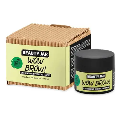 Máscara regeneradora de cejas, aceite de ricino y macadamia, Wow Brow, Tarro de Belleza, 15ml