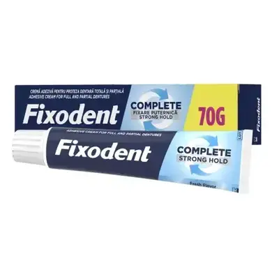 Crema adhesiva para dentaduras postizas Complete Strong Hold Fresh, 70 g, Fixodent