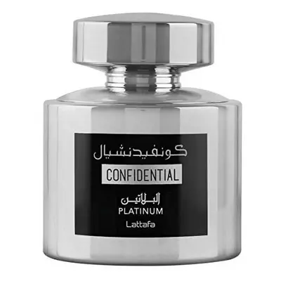 Agua de perfume Lattafa Confidential Platinum, 100 ml