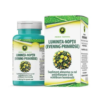 Cápsulas de aceite de onagra (Evening Primerose), 50 cápsulas blandas