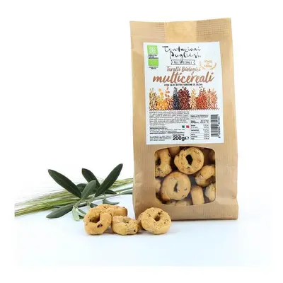 Taralli Multicereale pretzels con aceite de oliva virgen extra, 200g, Tentazioni Pugliesi