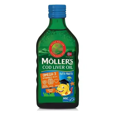 Omega 3 aceite de hígado de bacalao con sabor tutti-frutti para niños, 250 ml, Möller's