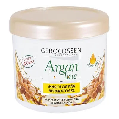 Mascarilla capilar reparadora con aceite de argán y queratina Argan Line, 450 ml, Gerocossen