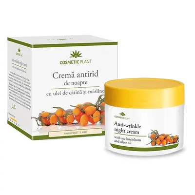 Crema de noche antiarrugas con catina y aceite de oliva, 50 ml, Cosmetic Plant