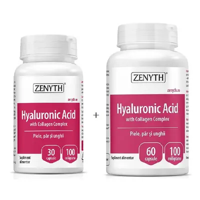 Paquete ácido hialurónico + colágeno, 30+60 cápsulas, Zenyth