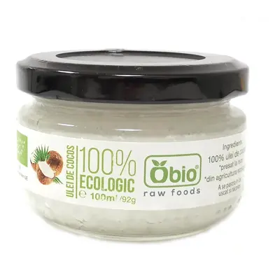 Aceite de coco virgen crudo ecológico, 100 ml, Obio